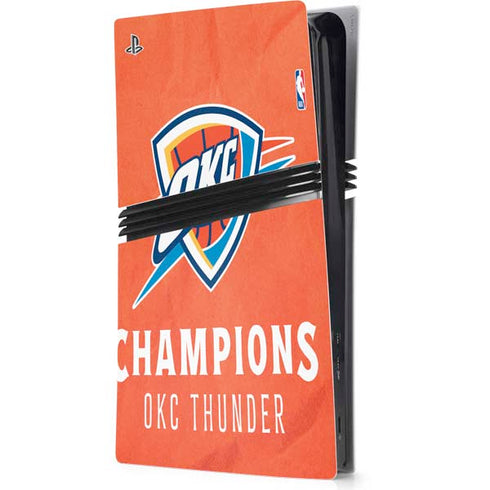 2025 NBA Champions Oklahoma City Thunder PS5 Pro Console Skin